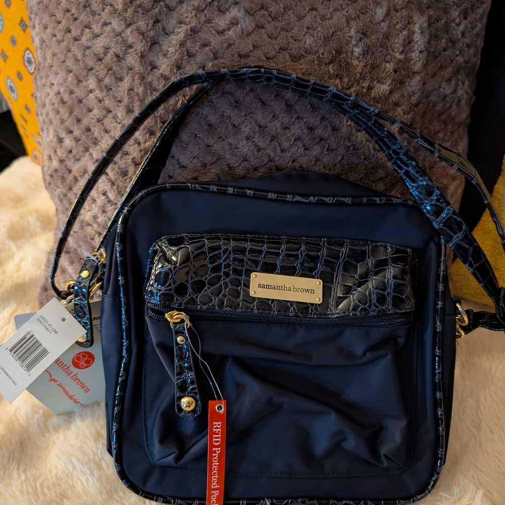 Navy Blue Shoulder Bag, Samantha Brown